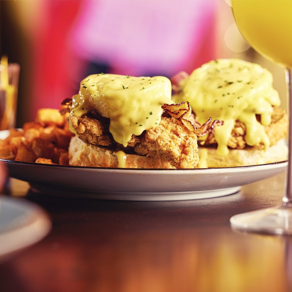 New Orleans style Benedict at Sunday brunch, Tibby's Altamonte Springs