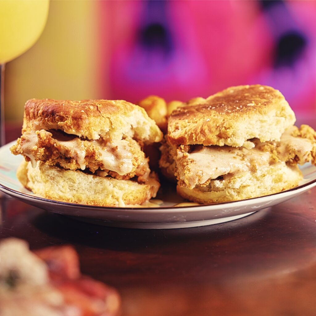 Rita's Chicken Biscuits with lemon butter sauce at Tibby's Brandon